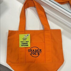 Trader Joe's Orange Canvas Mini Bag